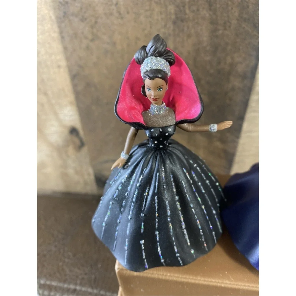 Set of 2 Vintage African American Barbie Hallmark Keepsake Ornaments 1998 & 1999
